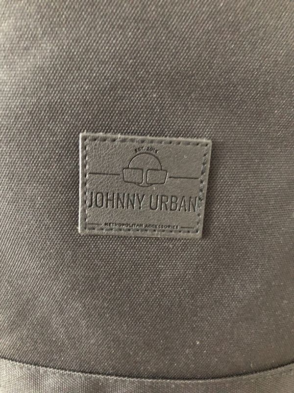 Johnny Urban Black Roll Top Backpack