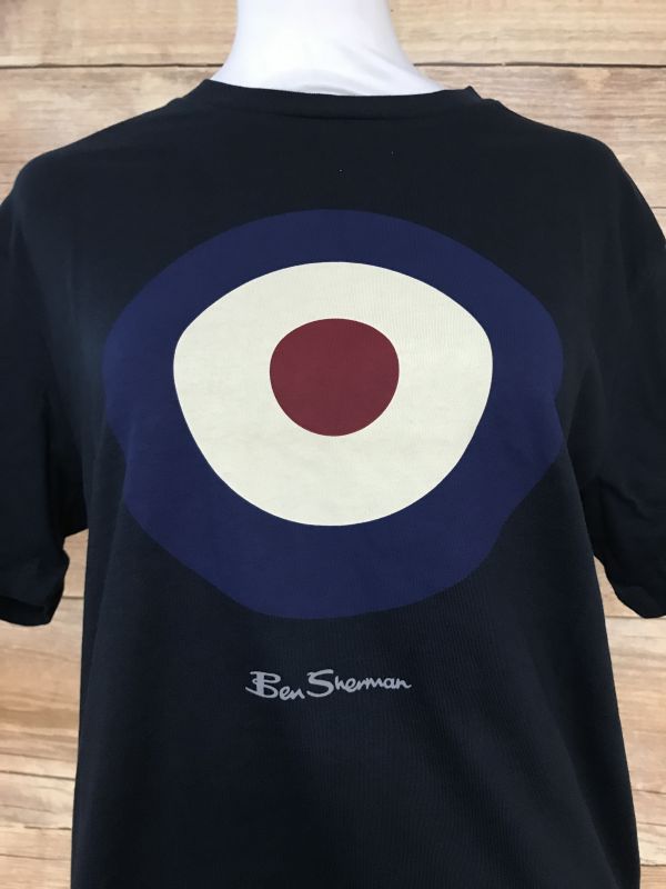 Ben Sherman Navy Target Logo Print T-Shirt