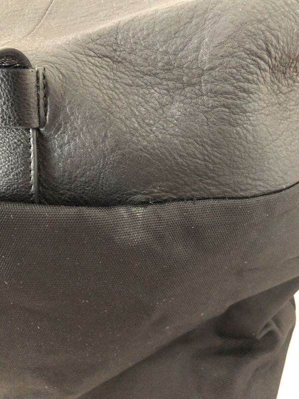John Lewis Black Oslo Leather & Nylon Holdall