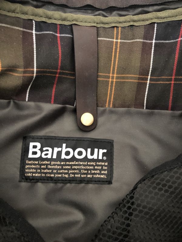 Barbour Olive Wax Leather Briefcase
