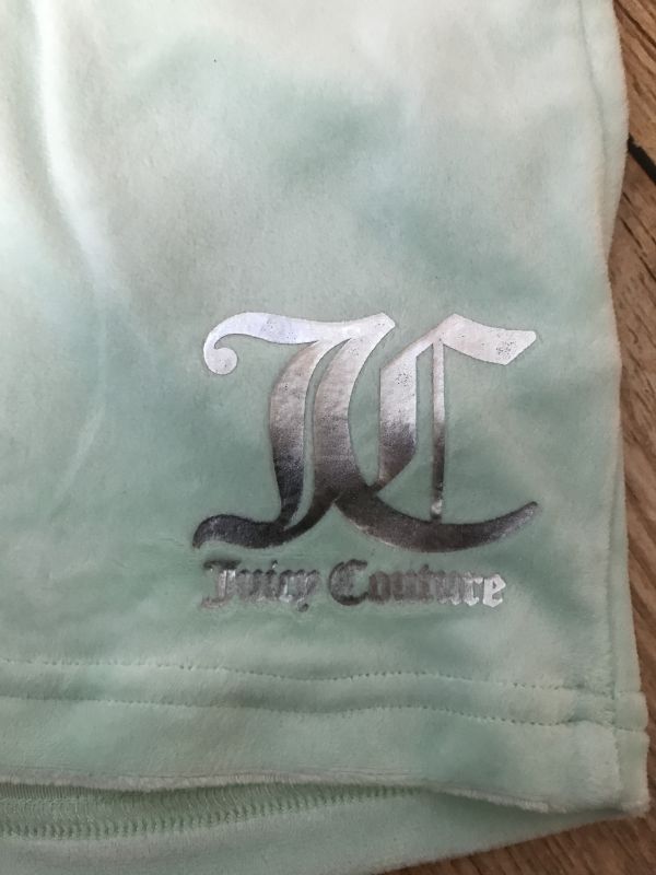 Juicy Couture Mist Green Velour Shorts