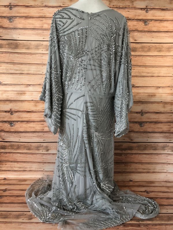 Together Silver Beaded Maxi Dress