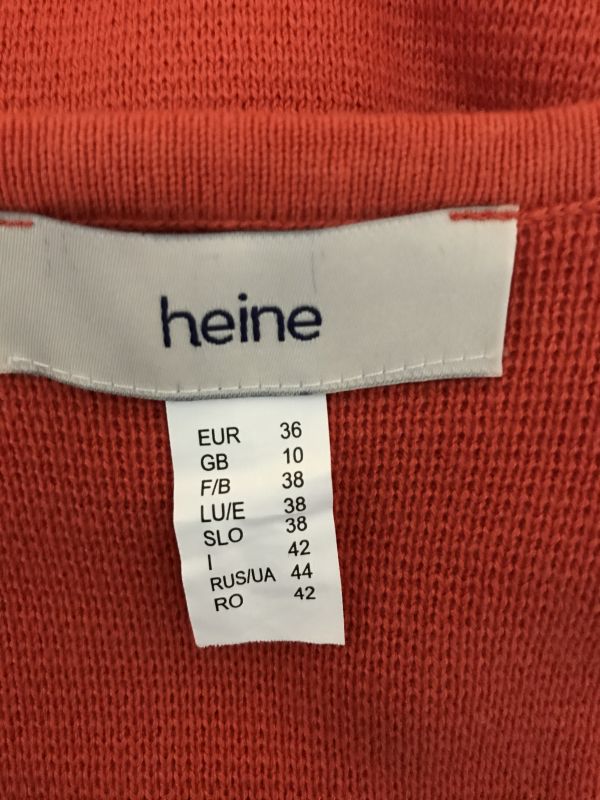 Heine Orange Long Length Cardigan with Pockets