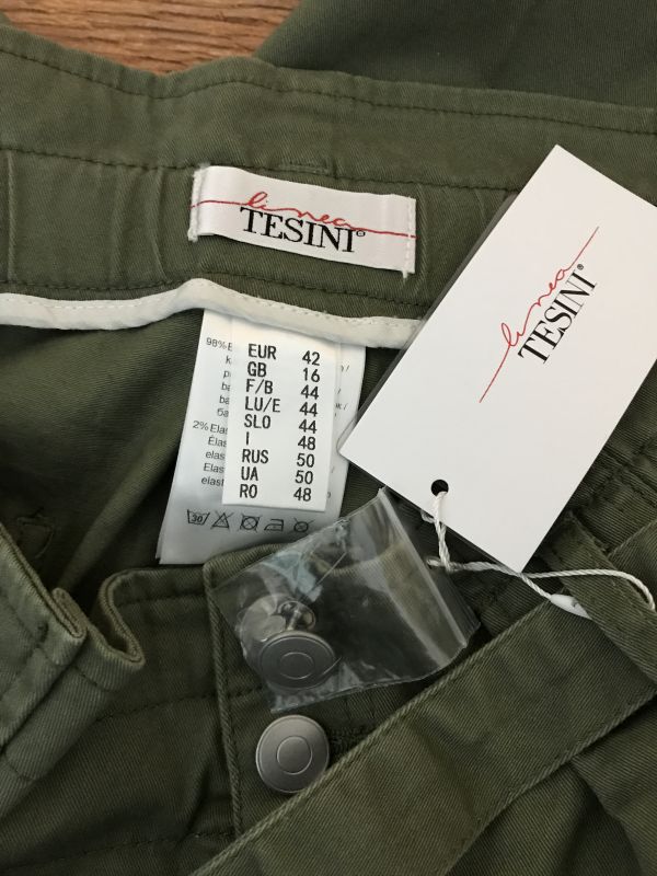 Linea Tesini Khaki Green Cargo Trousers