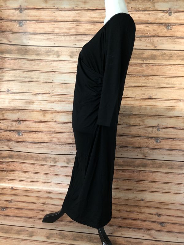 Bodyflirt Black Fitted Wrap Dress