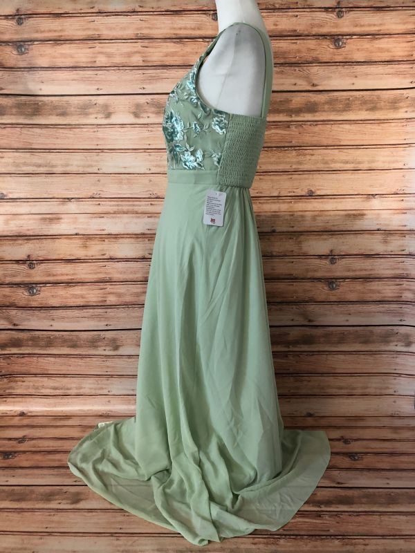 Bon Prix Collection Sage Green Sleeveless Evening Dress
