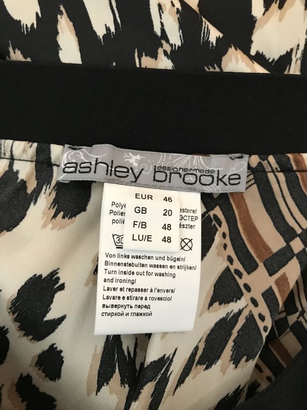 Ashley Brooke Brown and Cream Long Length Skirt