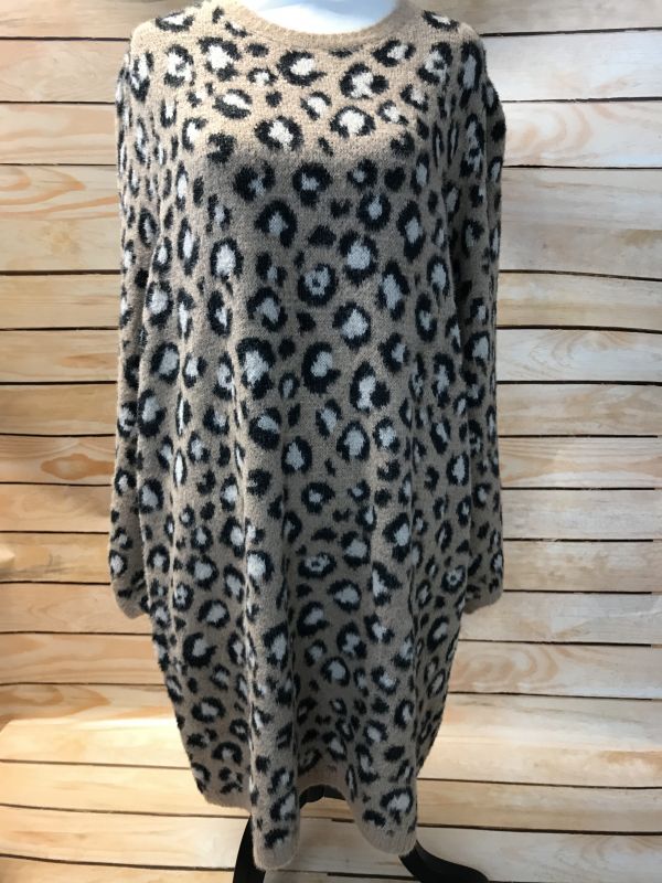 Leopard Print Knitted Dress