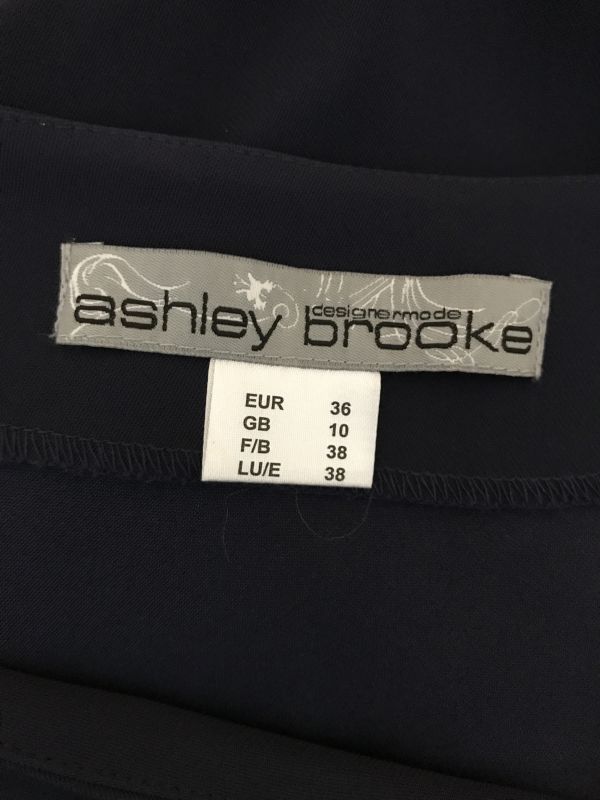 Ashley Brooke Navy V Neck Jumpsuit