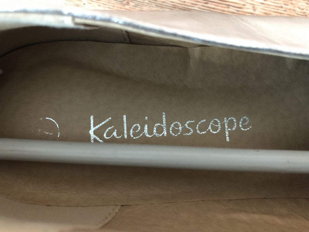 Kaleidoscope Silver High Cut Leather Ballerinas