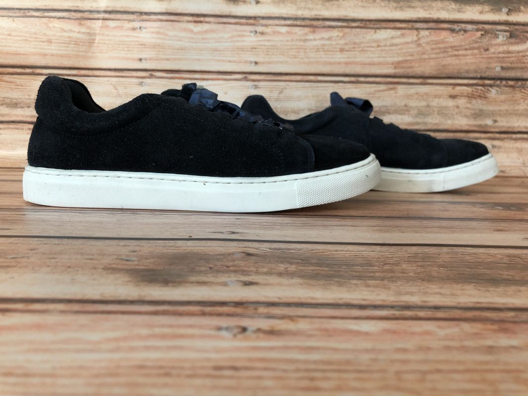 Kaleidoscope Navy Suede Ribbon Lace Trainers