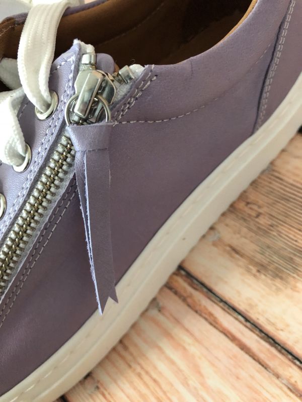 Moda In Pelle Asinda Lilac Leather Trainers