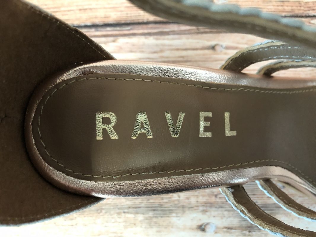 Ravel Rose Gold Leather Heeled Sandals