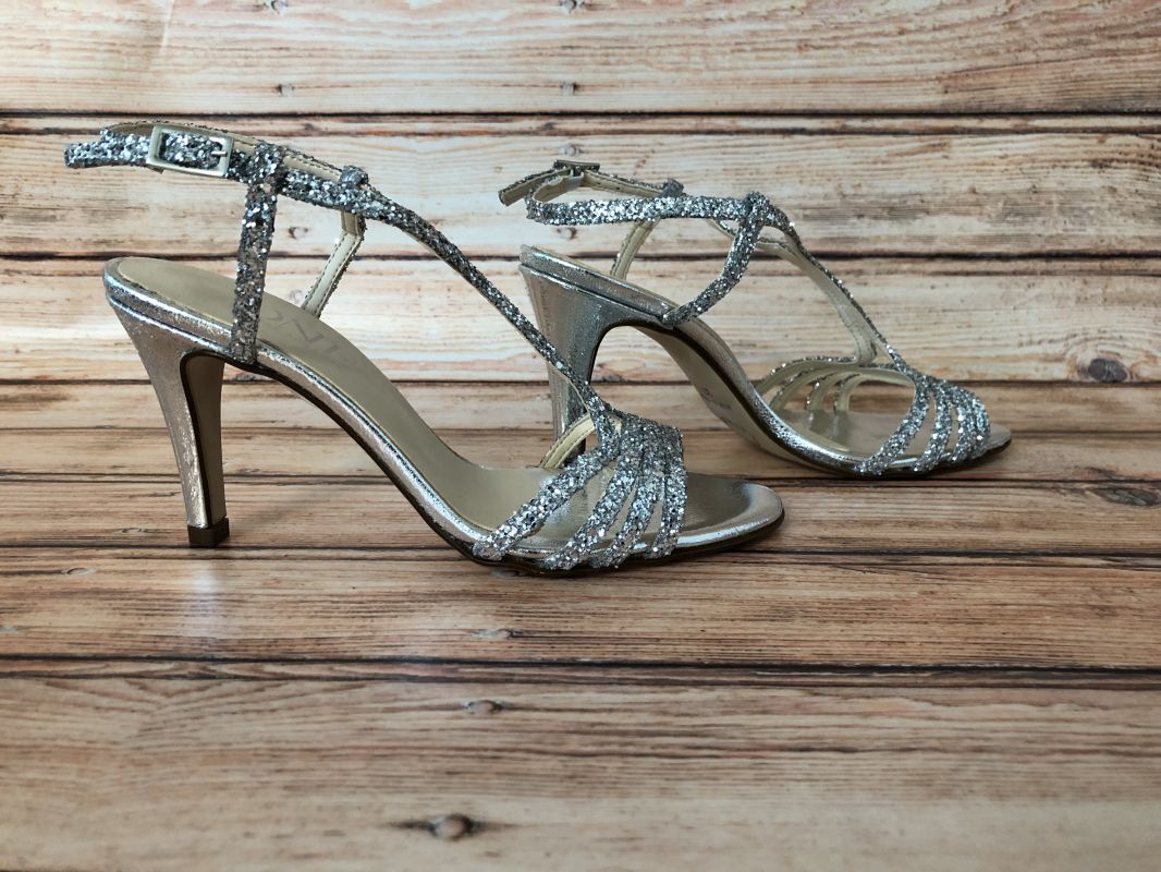 Kaleidoscope -ONE Silver Glitter Heeled Sandals