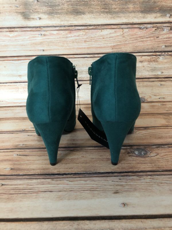 Kaleidoscope Green Cone Heel Shoe Boots