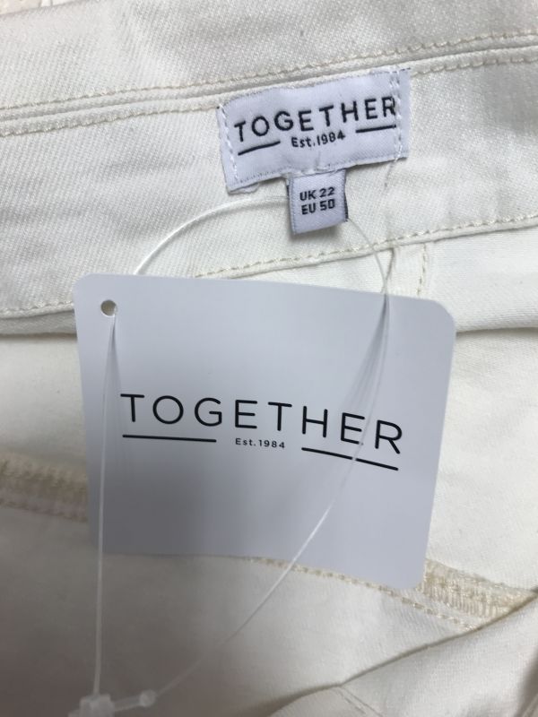 Together cream/white denim jacket