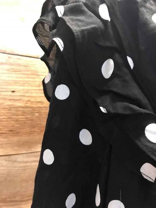 Black and white polka dot top