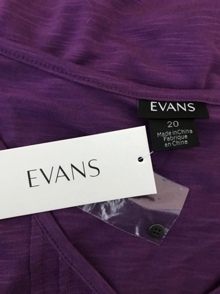 Evans Purple Draped Top