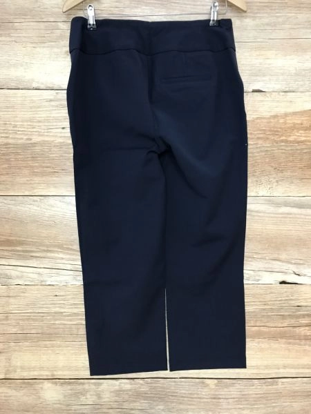 Kaleidoscope Navy Blue Comfort Fit Cropped Trousers