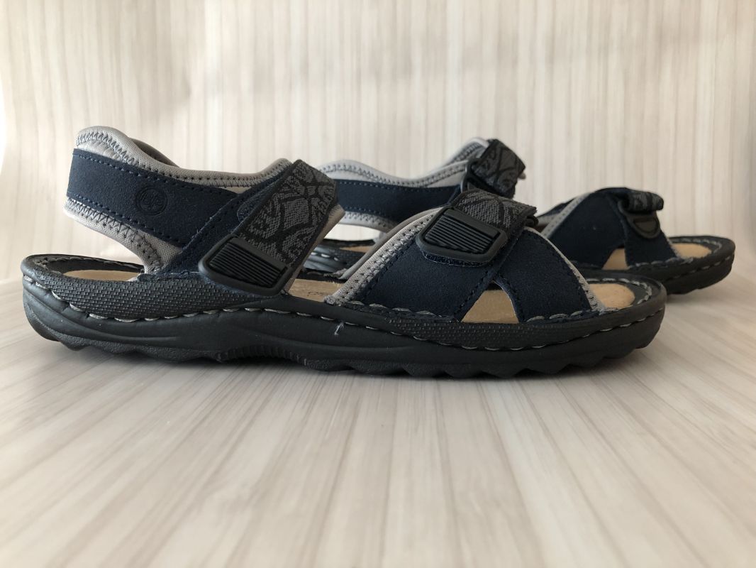 Bon Prix Dark Blue Leather Walking Sandals