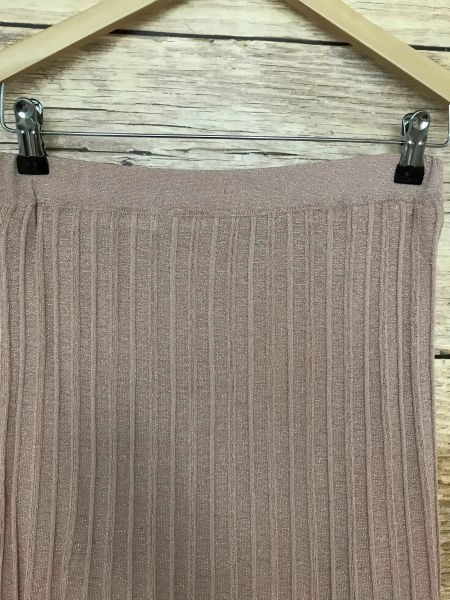 Mango Pink Pleated Look Skirt