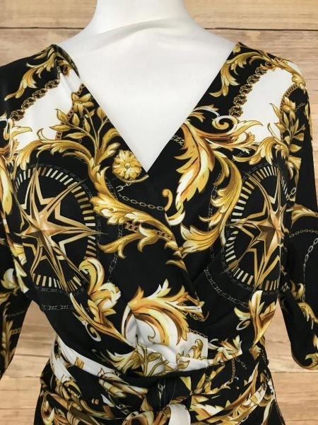 Star by Julien Macdonald Black and Gold Tie Up Top