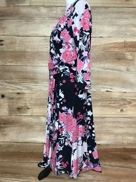 Together Pink and Black Wrap Style Dress