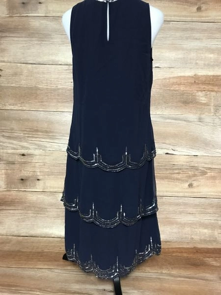 One by Kaleidoscope Navy Sequined Dress