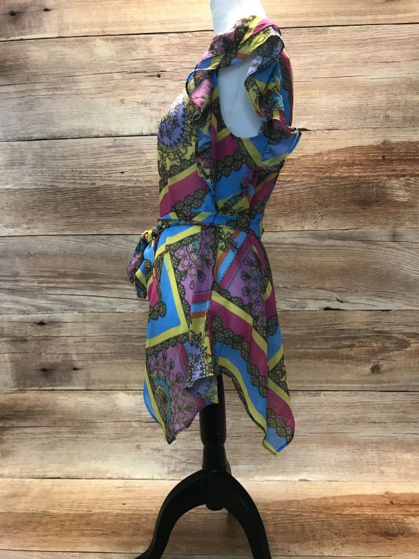 Multi Colour 2 Piece Top & Skirt Set
