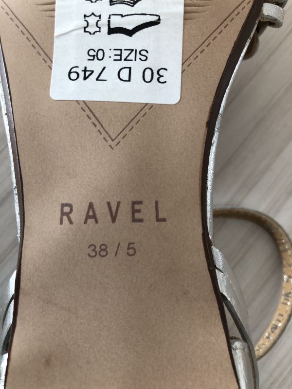 Ravel Sliver Leather Flat Sandals