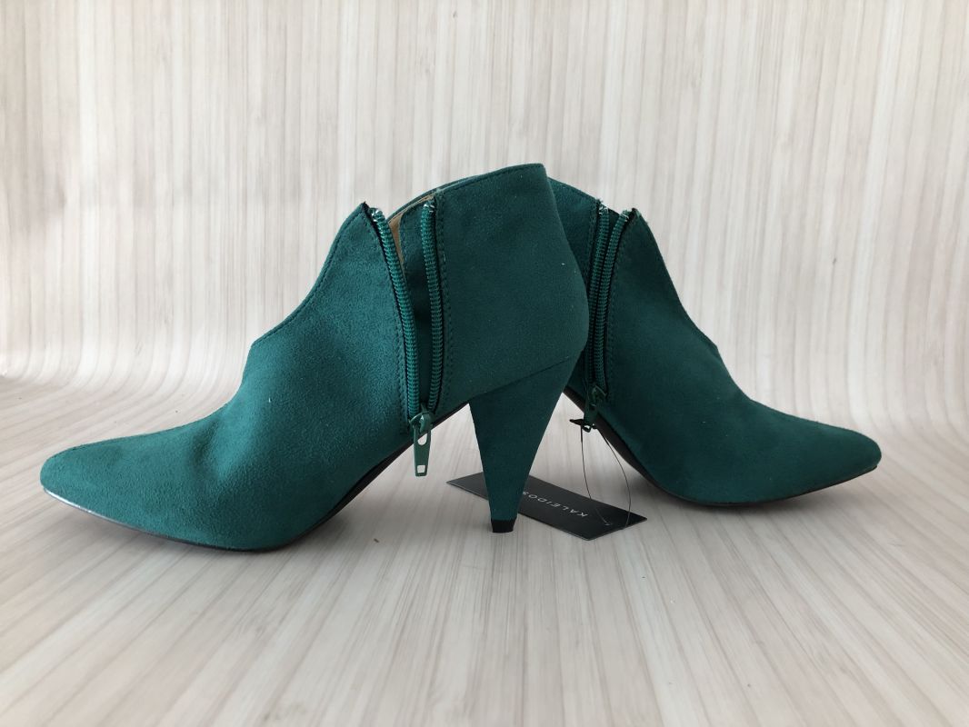 Kaleidoscope Green Cone Heel Shoe Boots