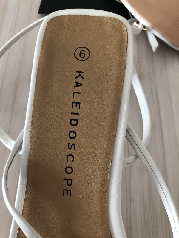 Kaleidoscope White Thin Strappy Sandals