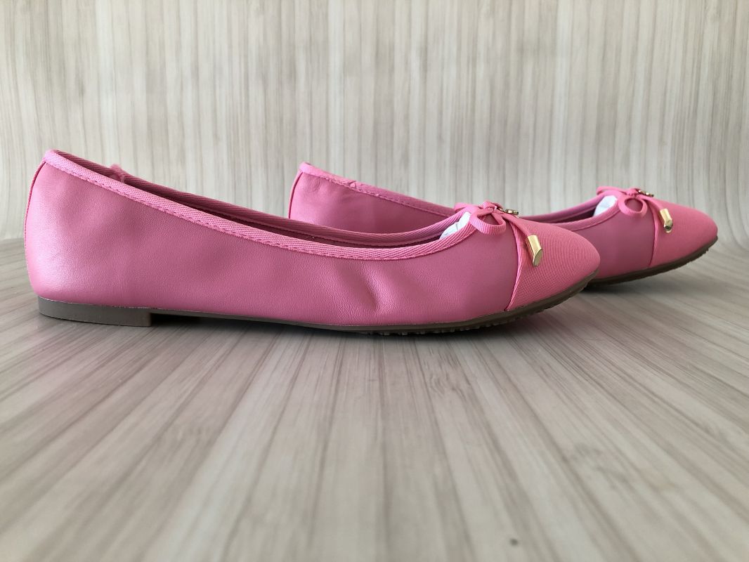 Dune Pink Hartlyn Branded Toe Cap Ballerinas