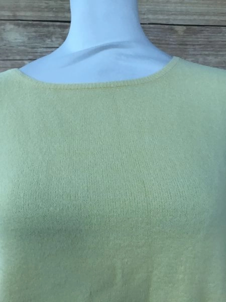 Kaleidoscope Yellow Short Sleeve Jumper with Crochet Sleeve Detail