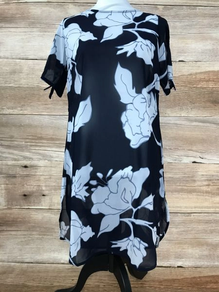 Kaleidoscope Navy and White Floral Print Dress