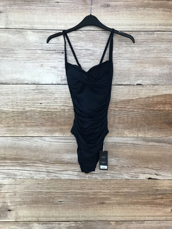 Seafolly Navy Twisted Halter Swimsuit