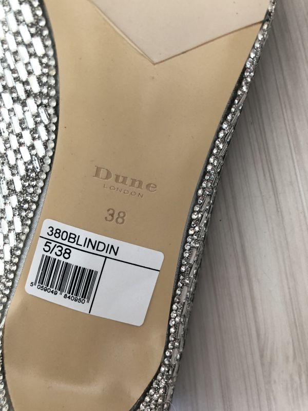 Dune London Silver Jewel Embellished Stiletto Heel Court Shoes