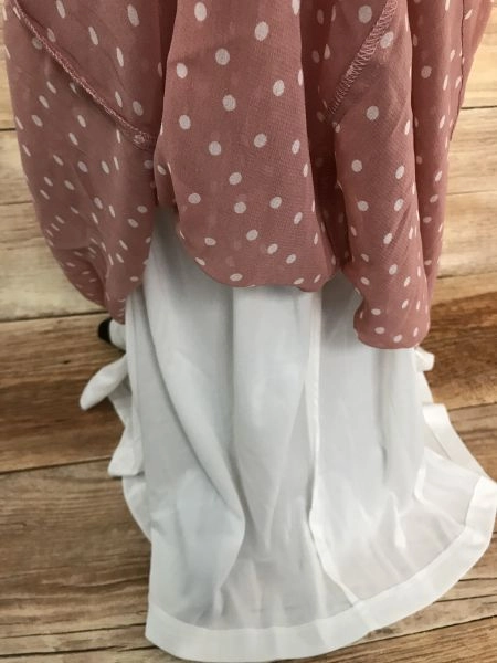 Together Pink and White Wrap Dress