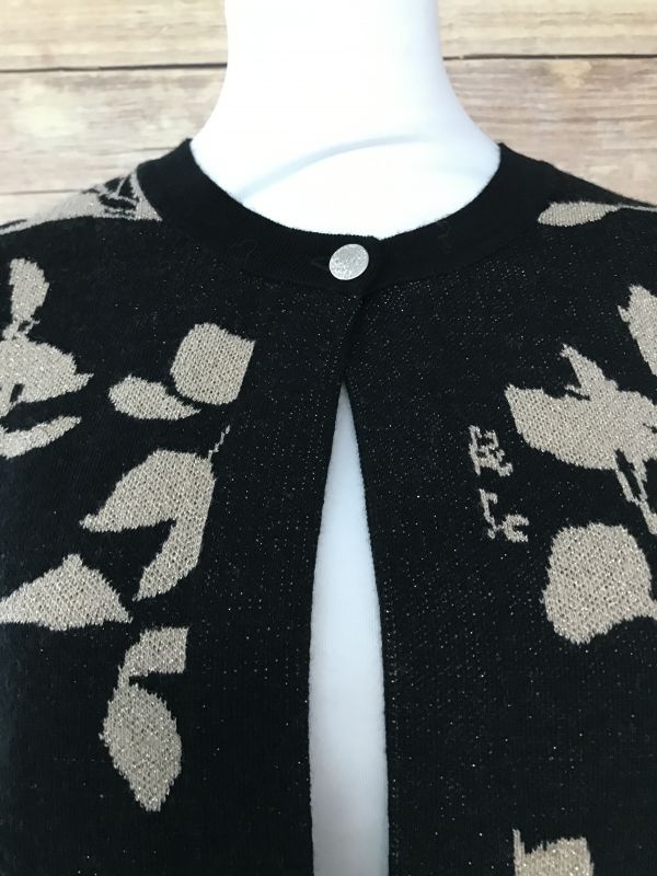 Black and Gold Knitted Cardigan and Vest top