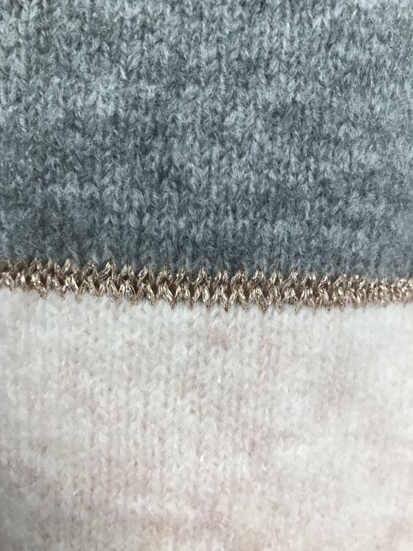 Pink and Grey Roll Neck Jumper