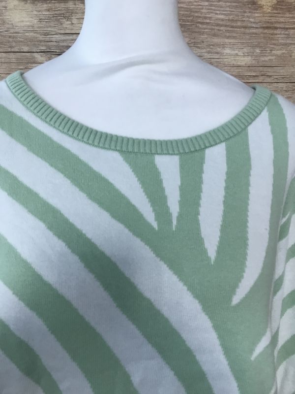 Mint Green and White Stripe Jumper