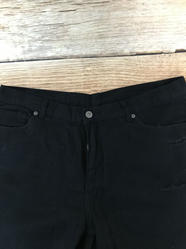 Rainbow Black Denim Shorts