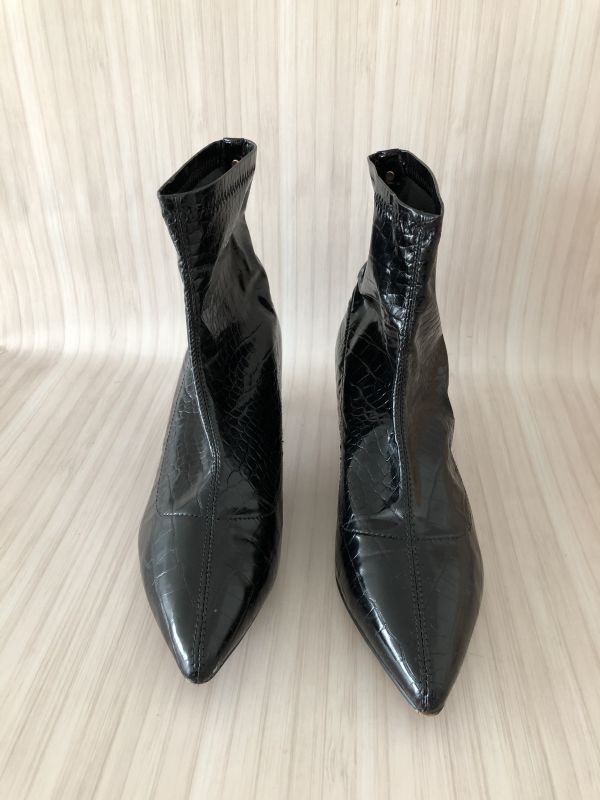 Ravel Black Lizard Heeled Boots