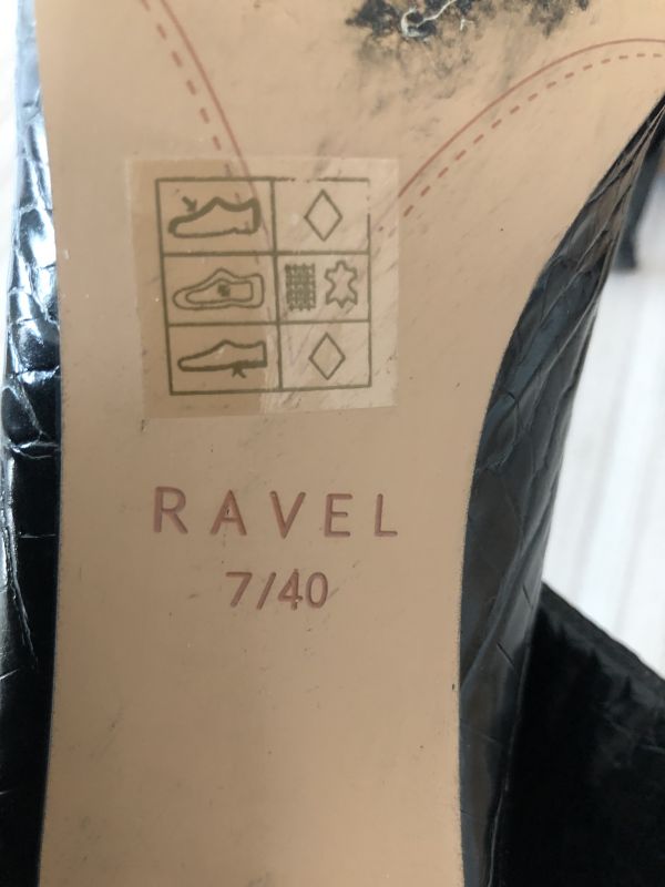 Ravel Black Lizard Heeled Boots