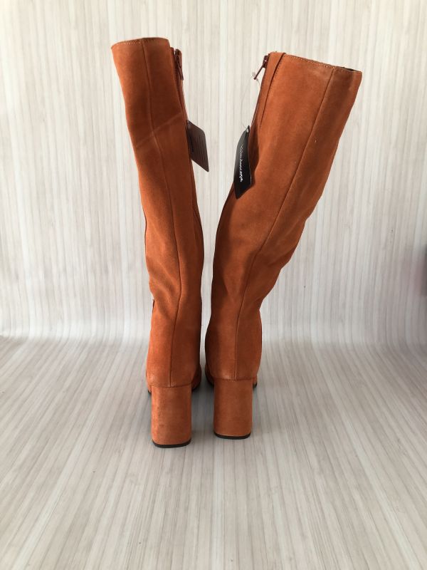 Kaleidoscope Rust Suede Zip Knee High Boots