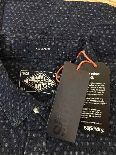 Superdry Blue Regular Fit Short Sleeve Shirt