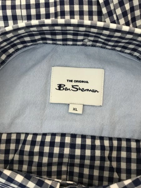 Ben Sherman Blue Checked Long Sleeve Shirt