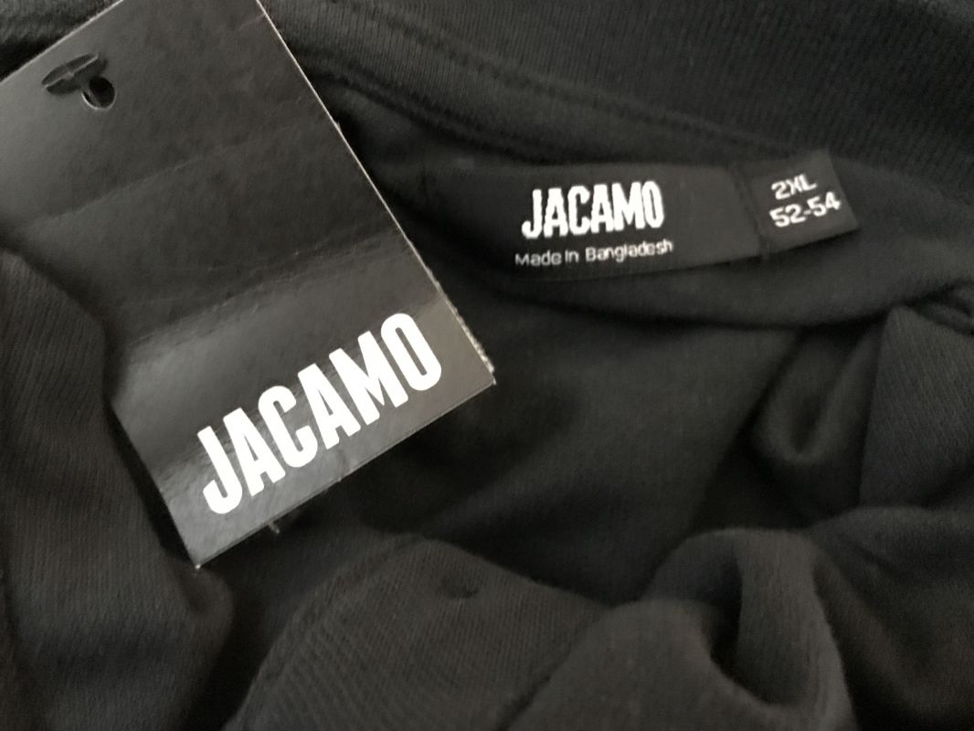 Jacamo Black Polo Shirt with Yellow and White trim