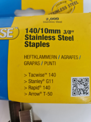 Tacwise Staples 140 Type 10mm [2000]