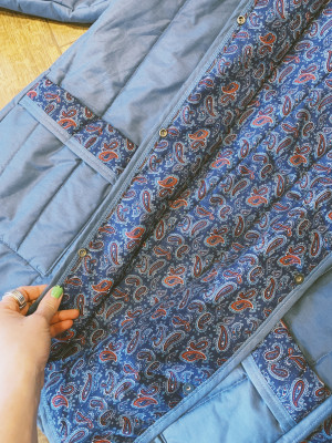 Vintage 1970s paisley lined anorak coat size M